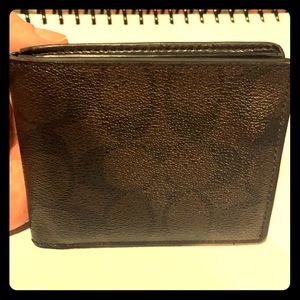 Coach men’s signature canvas wallet billfold